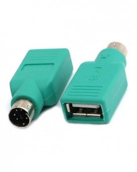 Adaptador Teclado/Mouse USB Fêmea x PS2 Macho Genérico 