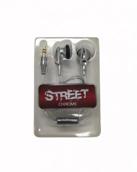 Fone de Ouvido C3Tech Street Chrome Stereo PTO/PTA