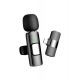 Microfone lapela s/fio KOUZONE K, Tipo C, Wireless 