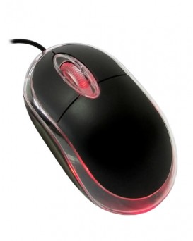 Mouse Kmex MO-M833 com fio USB Preto c/ Transparente